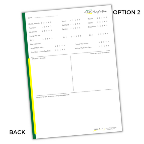 Image of Match Cards - Tennis Journal