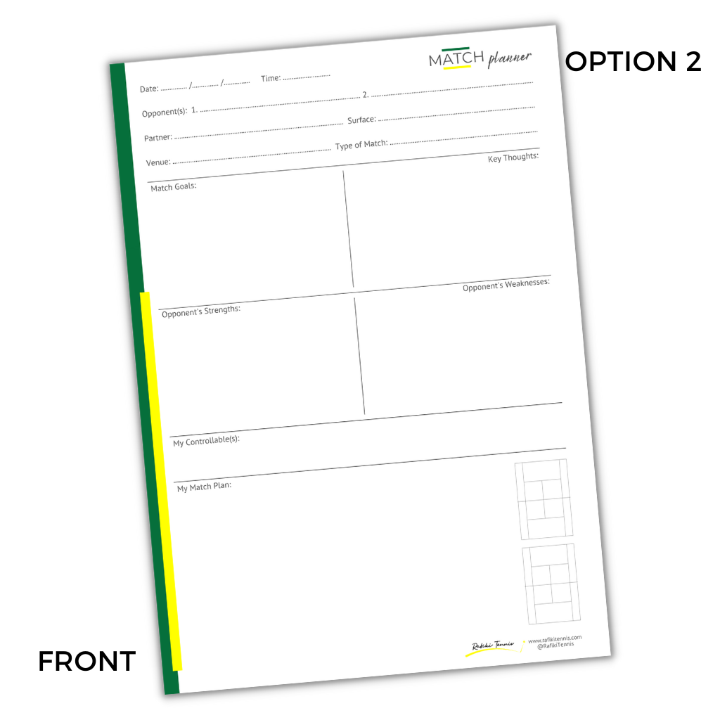 Match Cards - Tennis Journal