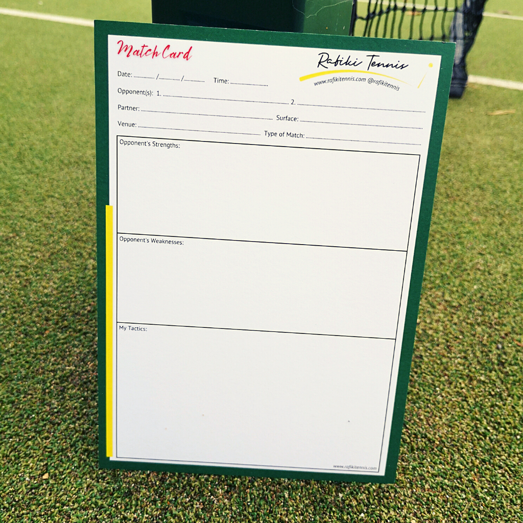 Match Cards - Tennis Journal
