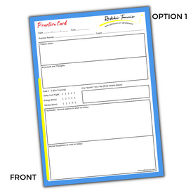 Practice Cards - Tennis Journal