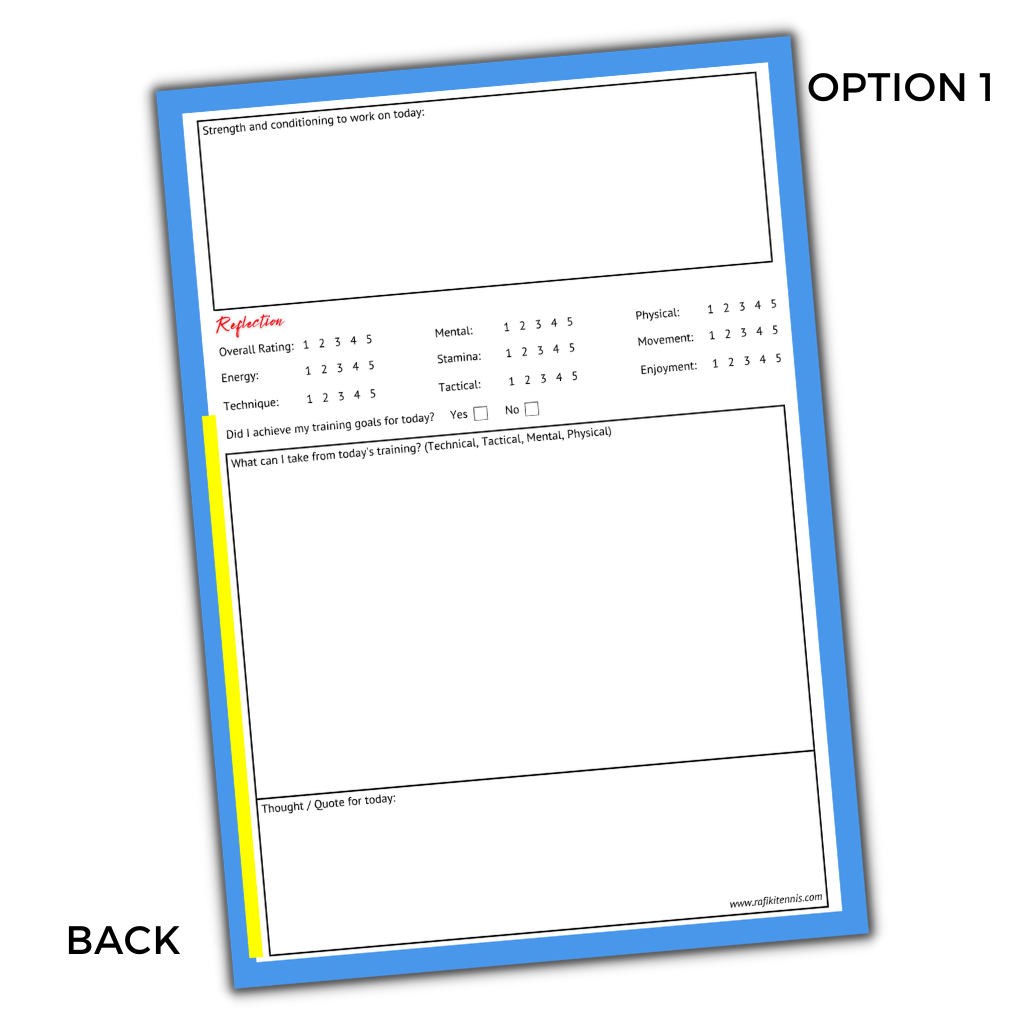 Match Cards - Tennis Journal