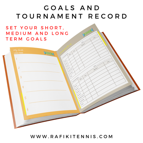 Image of Set your short, medium and long term goals in My Goals - Rafiki Tennis Match Journal
