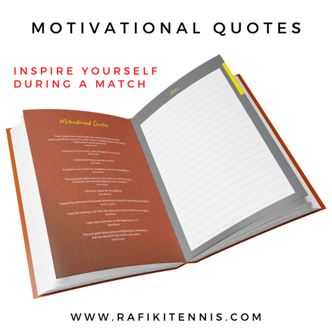 Image of Motivational quotes for when you need them - Rafiki Tennis Match Journal